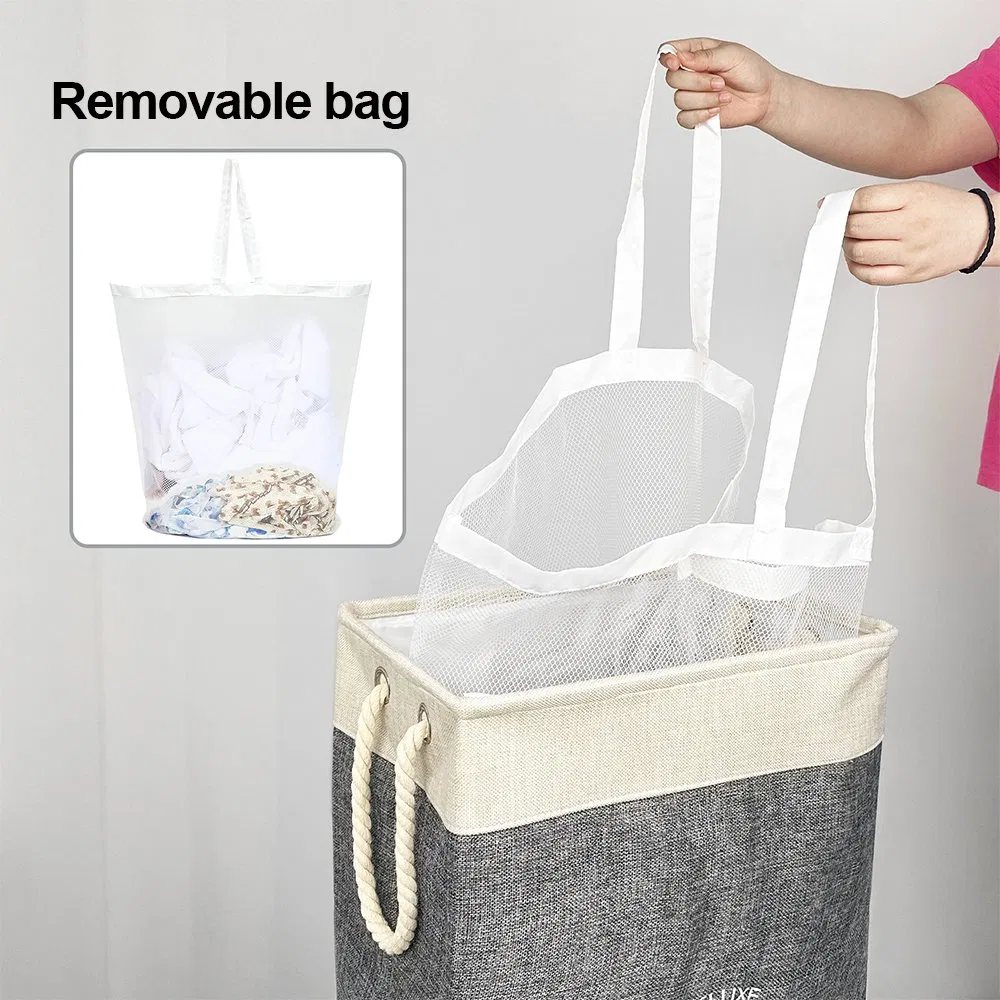 Custom Oxford Fabric Removable Bag Laundry Basket for Clothes with Handles