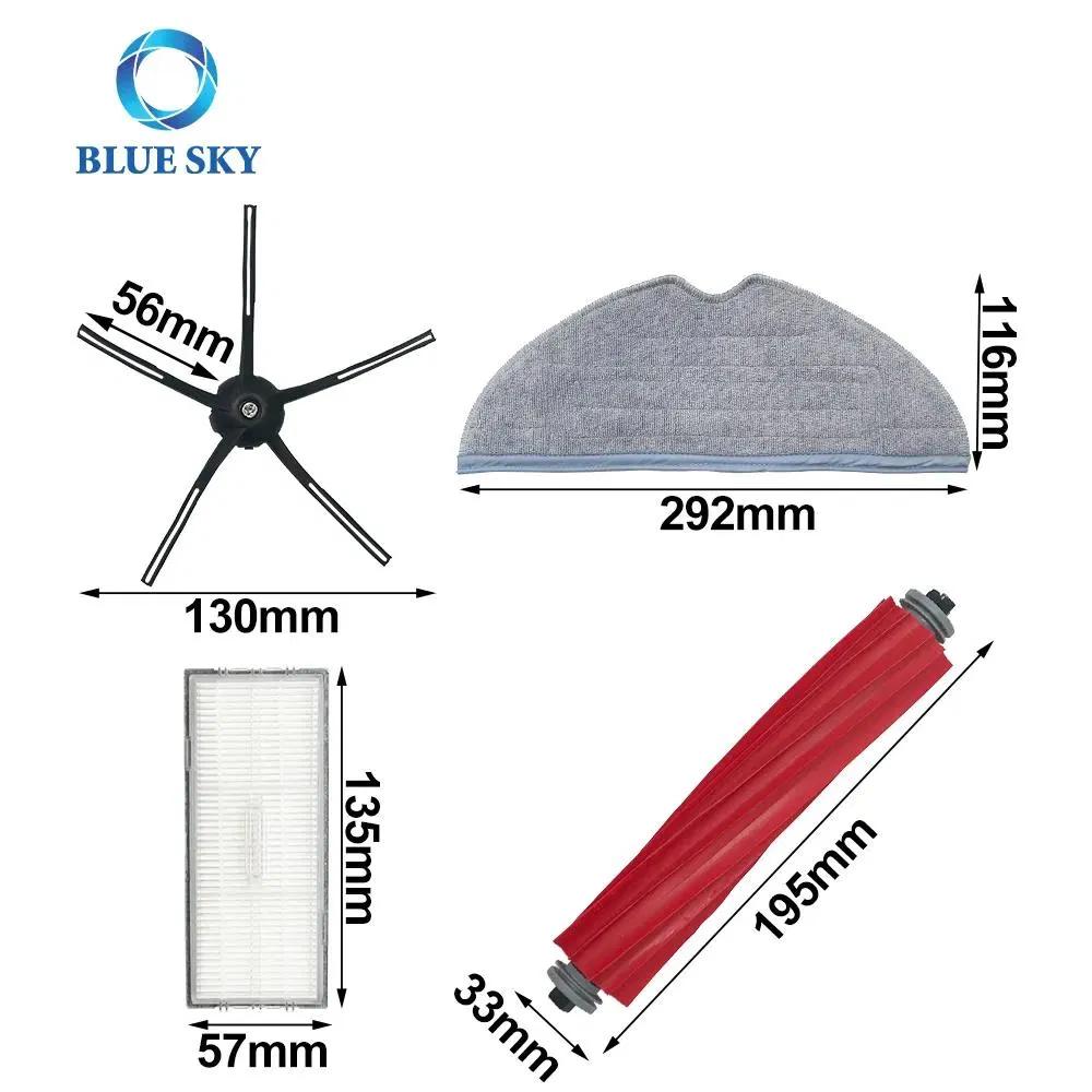 for Xiaomi Roborock T7s S7 S70 S7max S7maxv T7s Plus Side Brush Mops Cloths HEPA Filter Kit Robotic Vacuum Cleaner Accessories