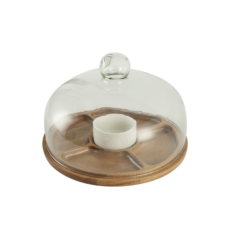 Best Selling Japanese Acacia Wood Snack Dry Fruit New Year Candy Tray