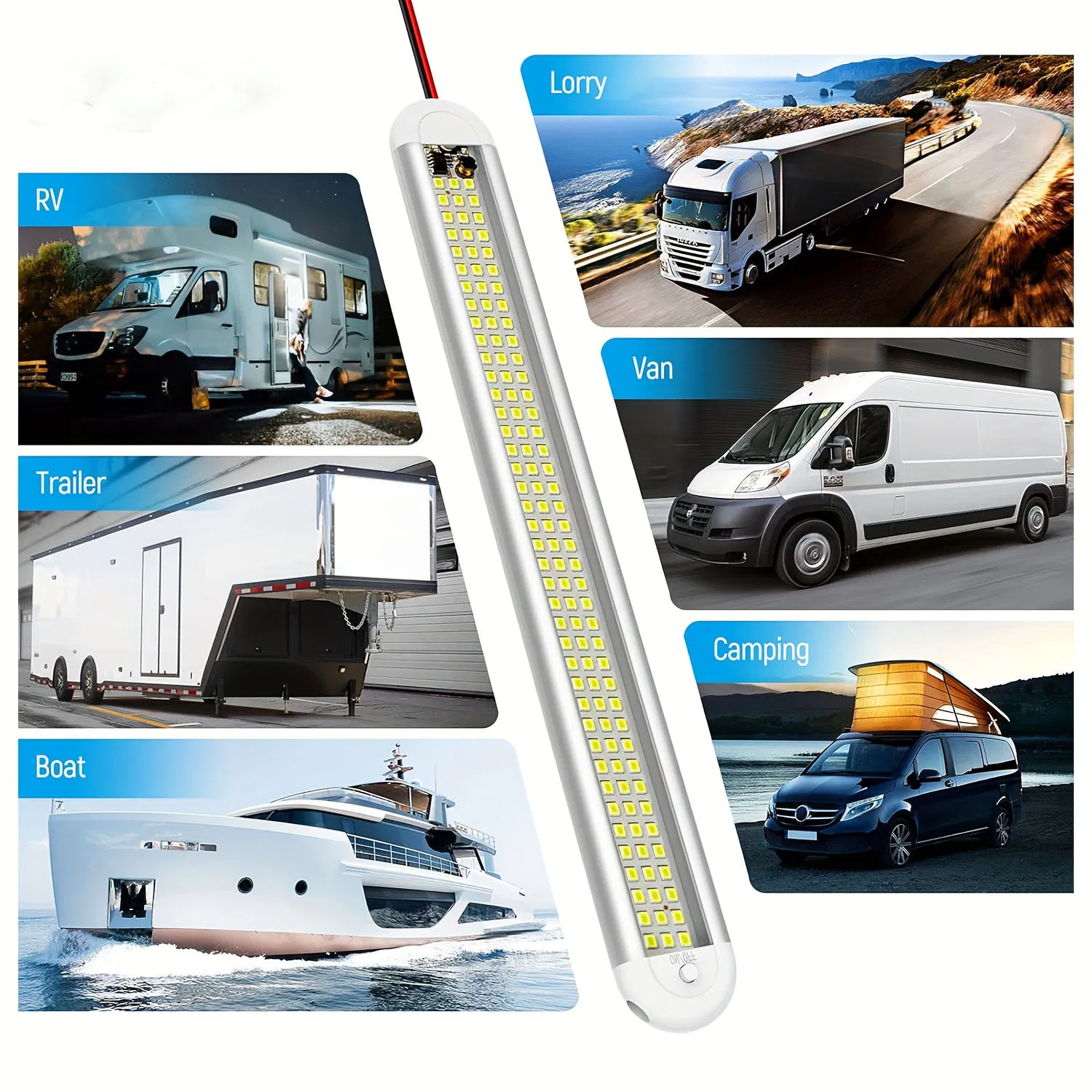 Универсальный светодиодный светильник для чтения в авто 12W, 120 LED