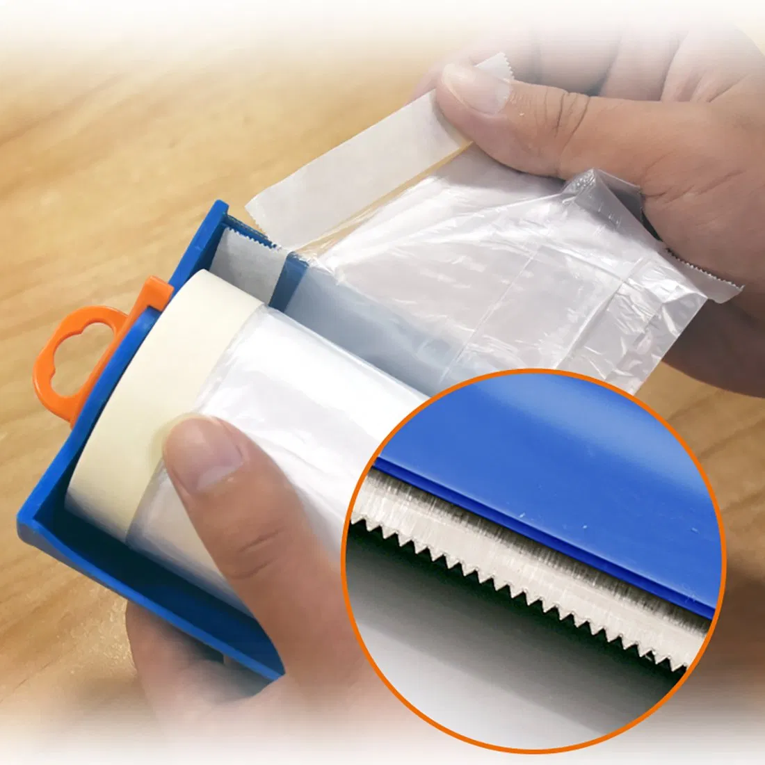 Rollingdog-PRO 81238 Pre-Taped Masking Film with Dispenser (4PC)