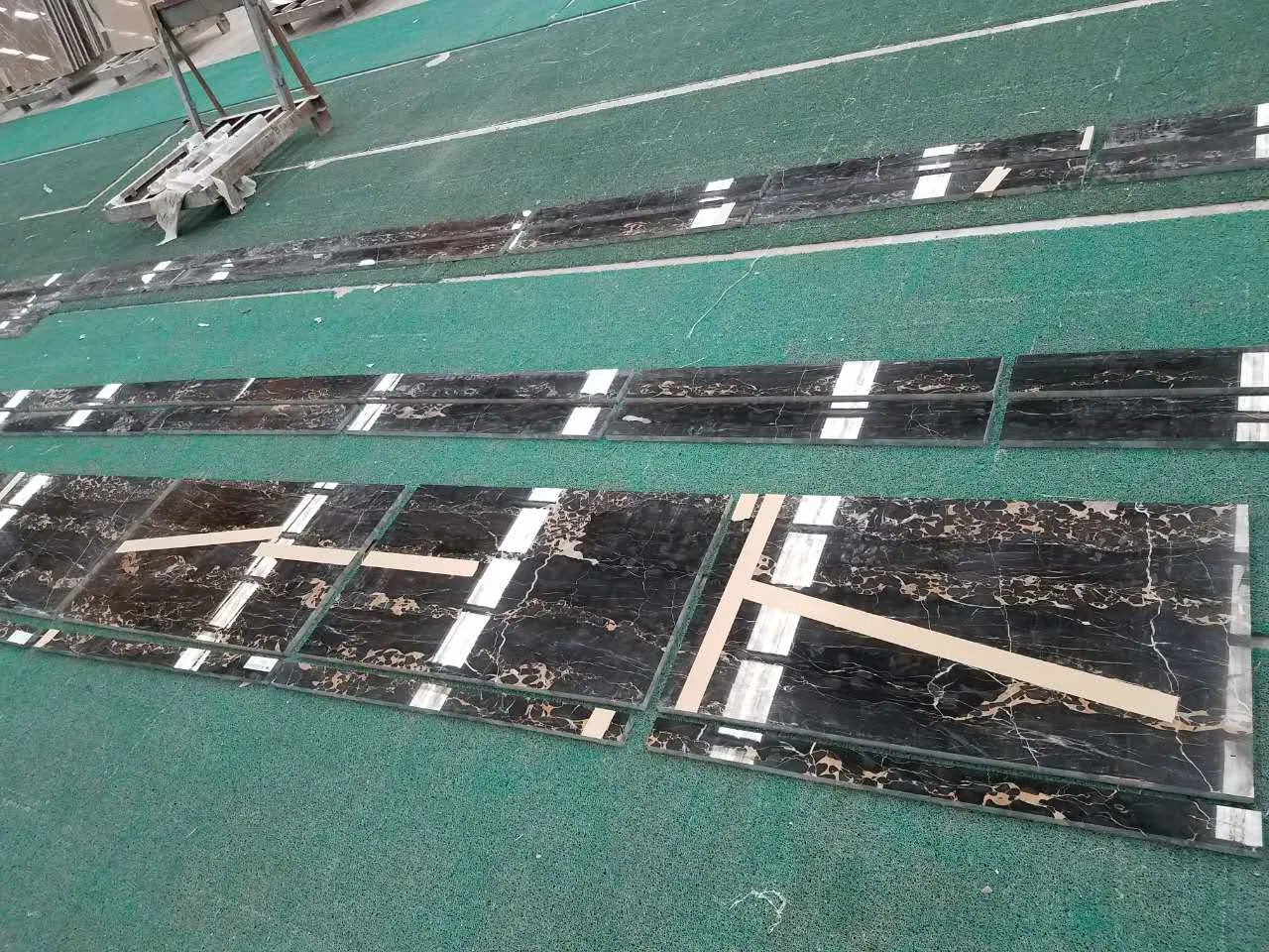 St Laurent Black Grey Marble for Kitchen Floor Wall Tiles