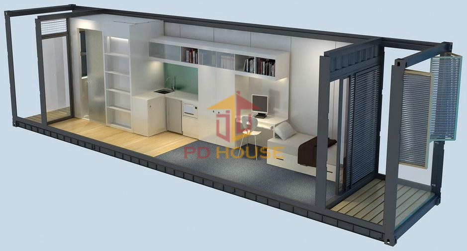 Modern Beautiful Prefab Steel Mobile Modular Container Building as Student Apartment