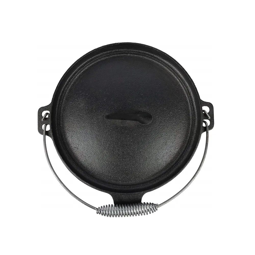 Чугунный походный котелок Dutch Oven с тремя ножками