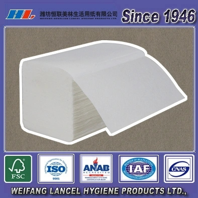 N-1/2 Fold Paper Napkin Interfold Paper Napkin V Fold Napkin 2ply Virgin Pulp