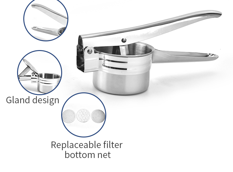 Home Using Sets Multi-Functional Tools Masher 3 Interchangeable Fineness Discs Potato Ricer