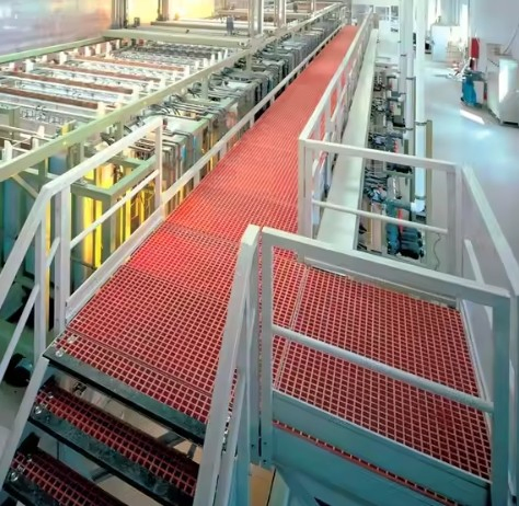 Custom Size Fiberglass FRP Car Wash Trench Drain Grating Fibreglass Walkway Mesh Drainage Grating Floor Panel