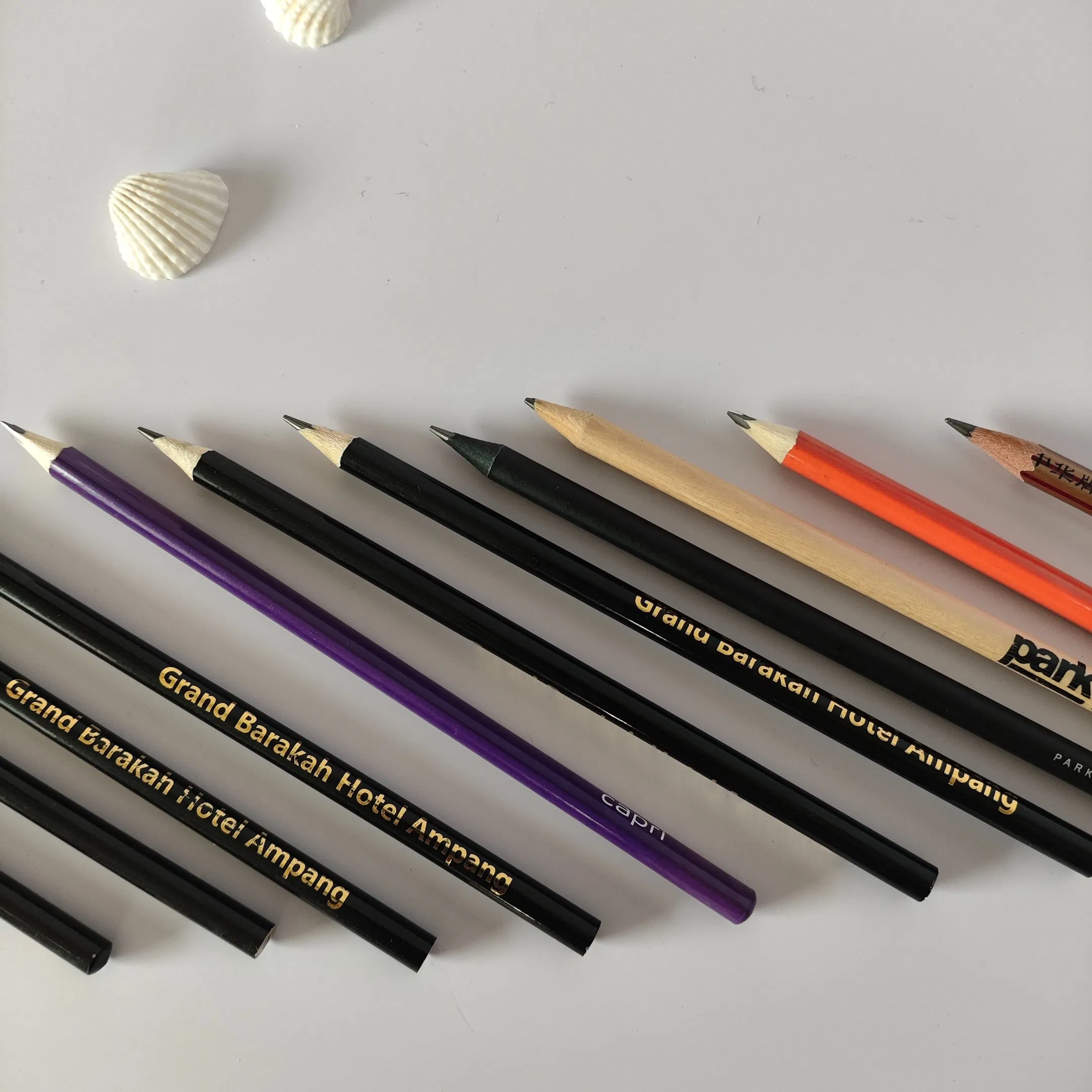 Wholesale Hotel Guestroom Customized Pencil Logo Brand Printed Wooden Pencil