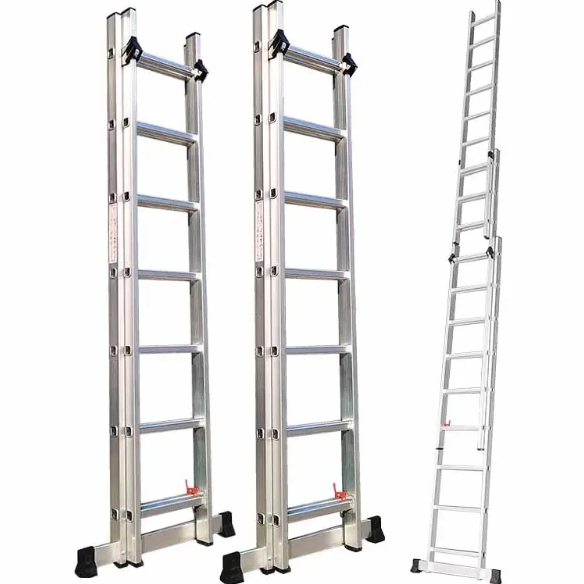 Two Section Aluminum Ladder for Extend up and Down