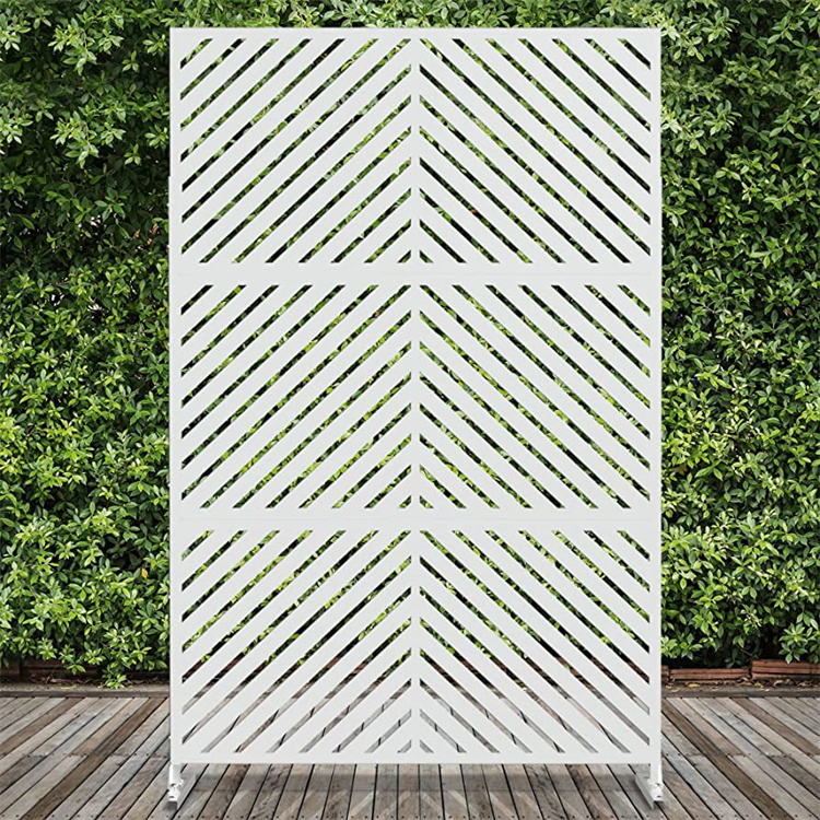 CNC Router Perforated Laser Cutting Room Partition Divider Curtain Wall Corten Steel Screen Panel