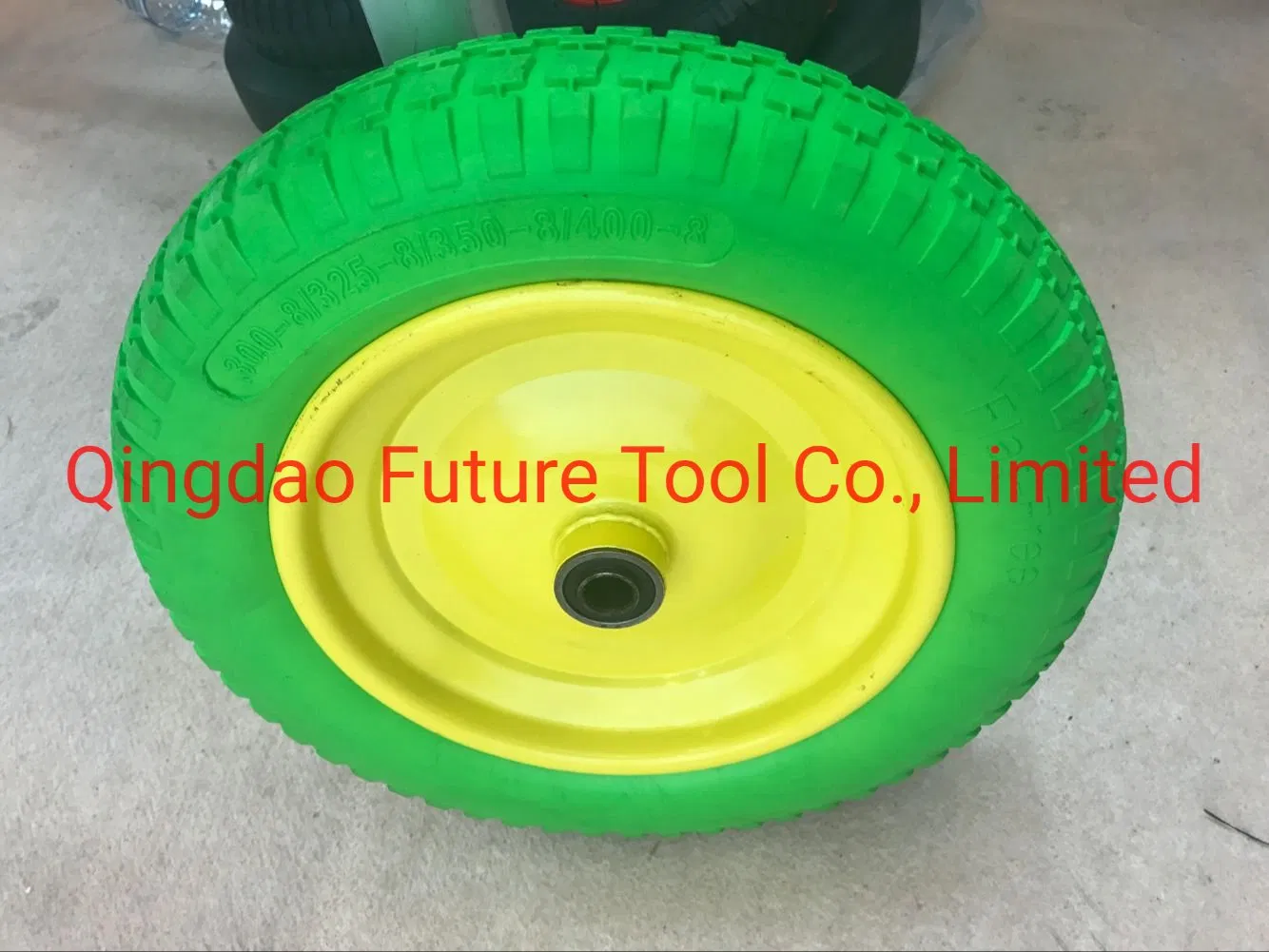 Heavy Duty Steel Material 4.80/4.00-8 PU Flat Free Wheel