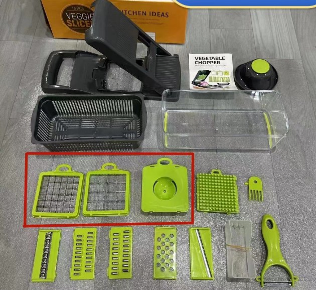 Многофункциональная ручная тёрка-измельчитель с контейнером