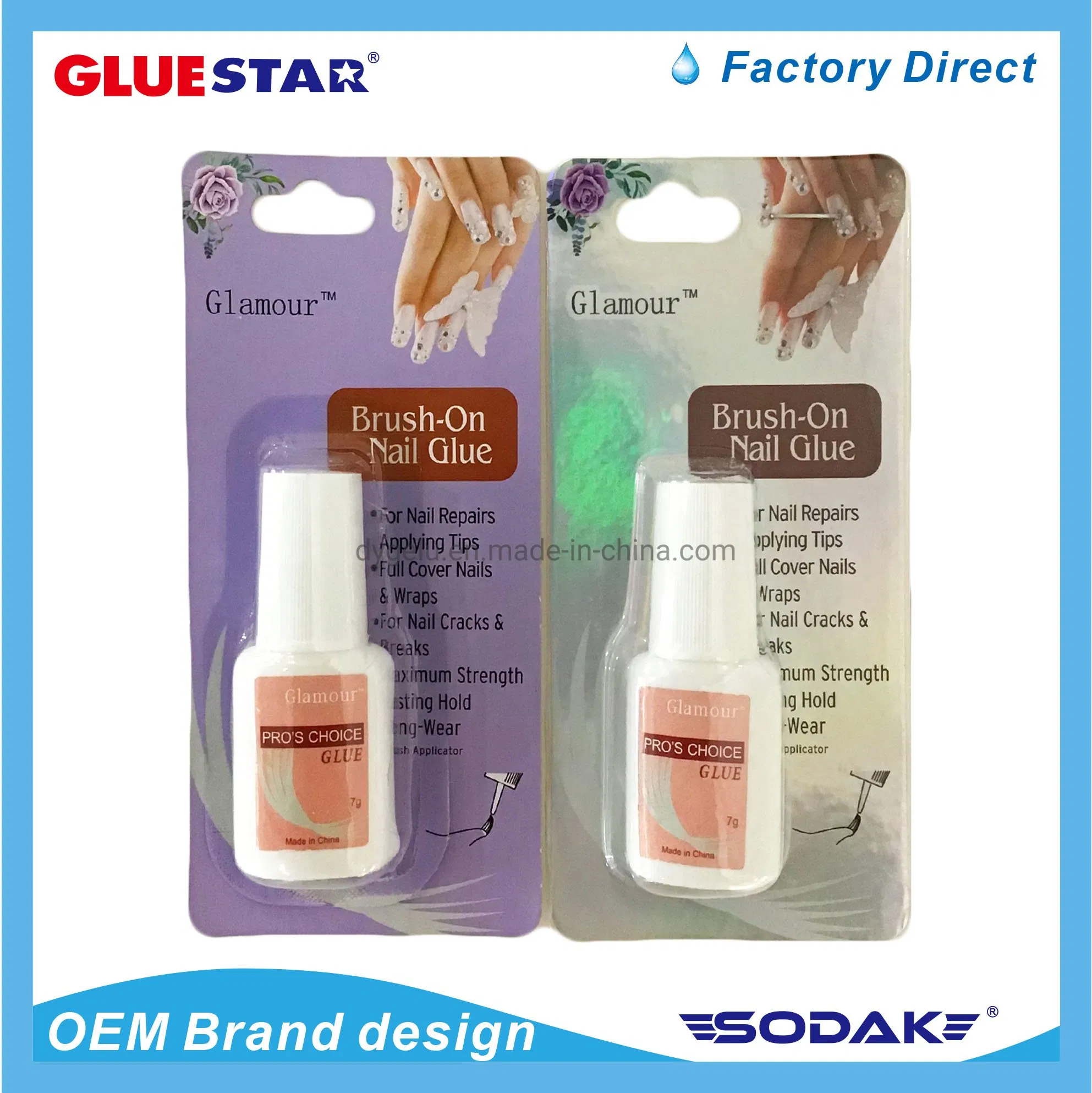 10PCS/Set Professional 2g Nail Tip Glue for Acrylic Nails Sticker Artificial Nails Long Lasting