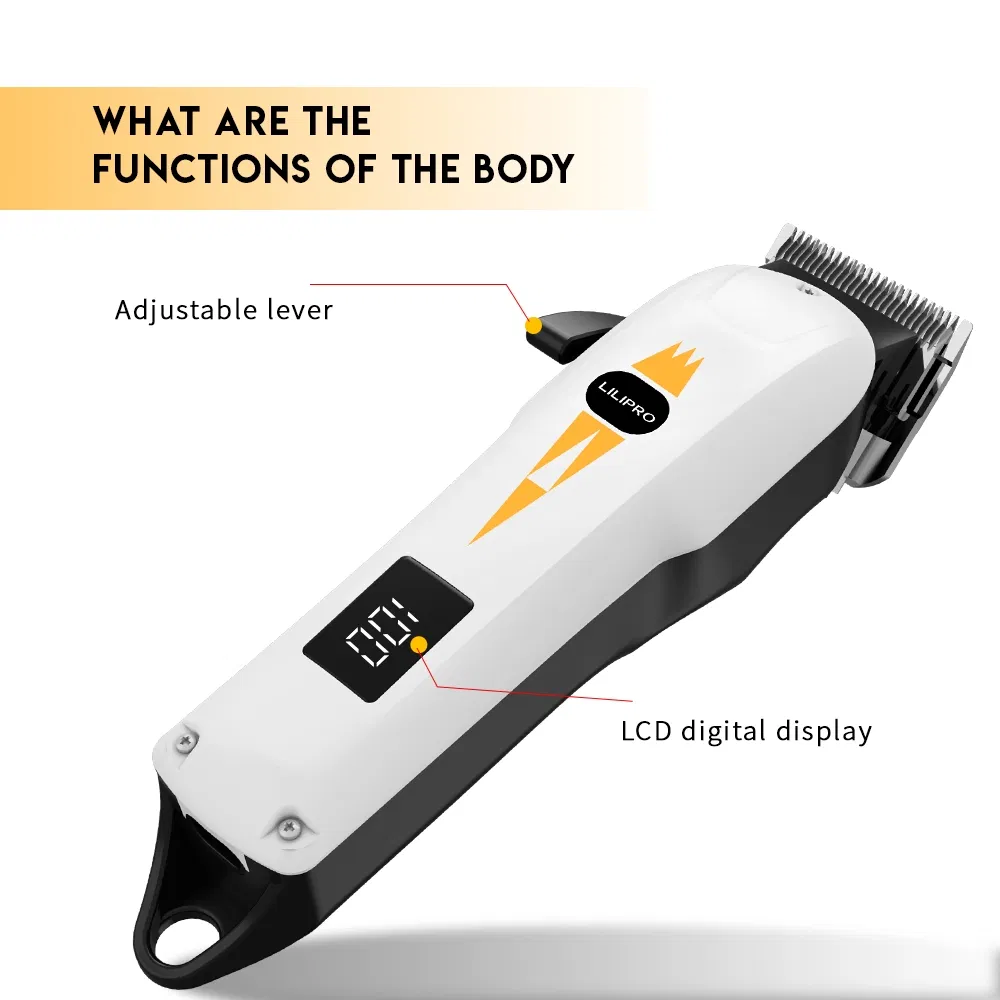 Lilipro L20 Fade Blade High-Speed Salon Series Cordless Professional Rechargeable High Quality Hair Clippers for Men