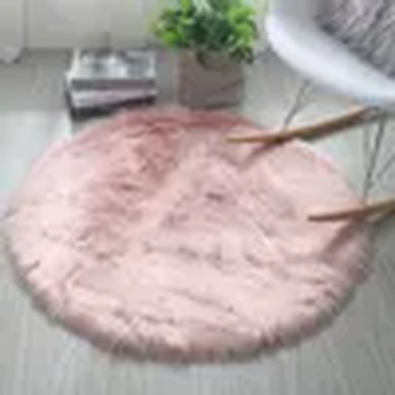 Fluffy Floor Carpet Circle Round Shaggy Rug Living Room Bedroom Carpet Floor Fluffy Mat Anti-Skid Faux Fur Round Rug Faux Sheepskin Rugs Hh009_22