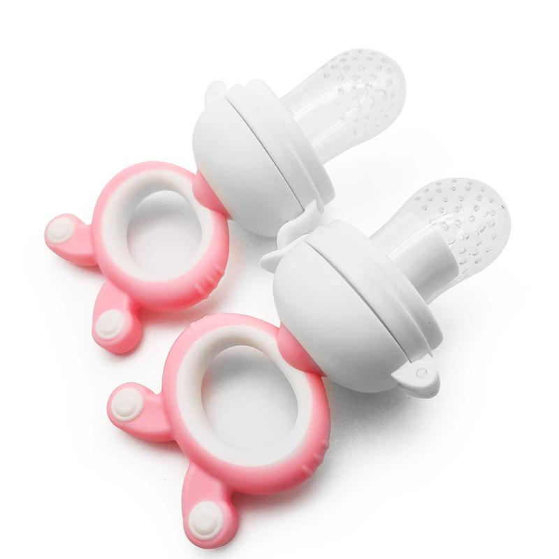Baby Food Feeder Pacifier with Replacement Silicone Pouches Fresh Food Teething Toy for Toddlers Infant