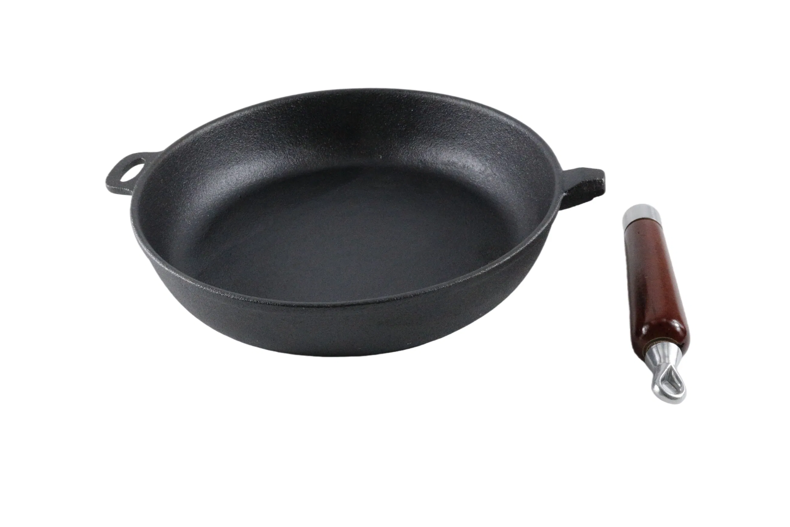 Чугунная сковорода круглая предварительно прокаленная