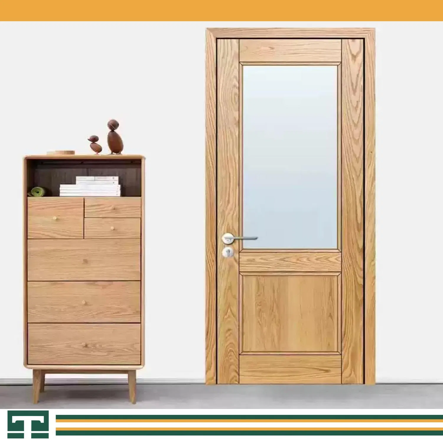 Modern Eco-Friendly Commercial Soundproof Fireproof Puertas Madera MDF Solid Wood Wooden Interior Hotel Door Various Styles & Colors
