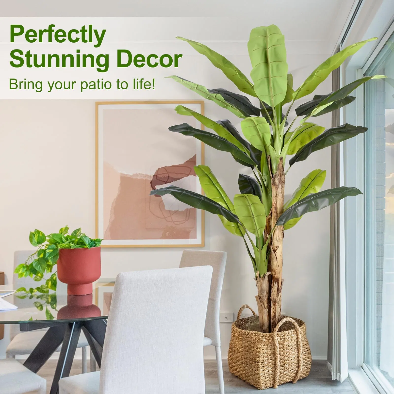 8.5FT Extra Tall Artificial Banana Tree