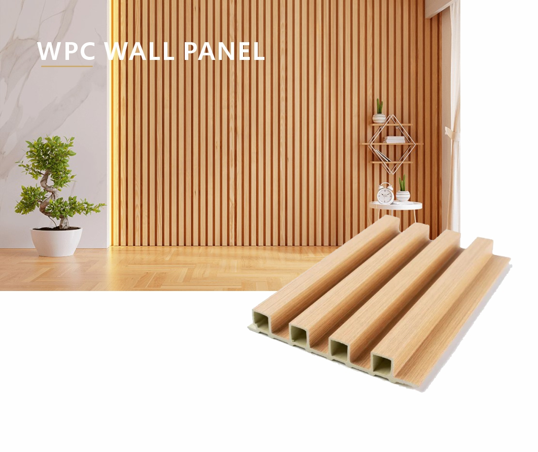 Hot Sale WPC Fluted Wall Paneling 3D Effect Wall Slat for Decoration