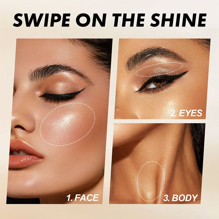 Wholesale Multicolor High Shine Long Wear Pink Highlighter Palette Private Label Luminous Body Baked Lunar Highlighter Makeup