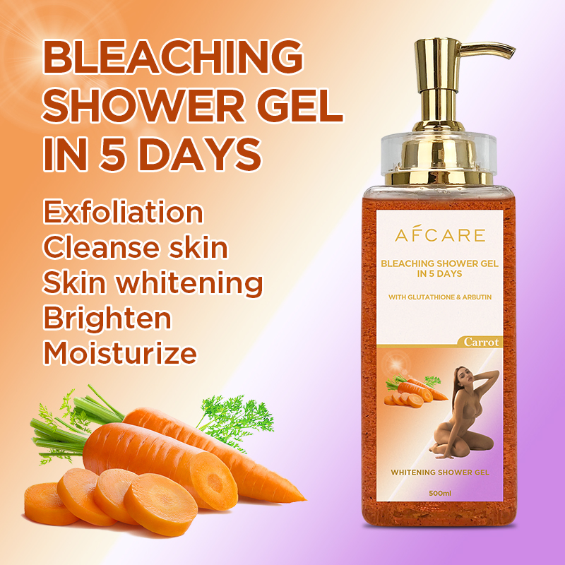 Private Label Paraben-Free Moisturizer Nourishing and Organic Whitening Bleaching Carrot Shower Gel