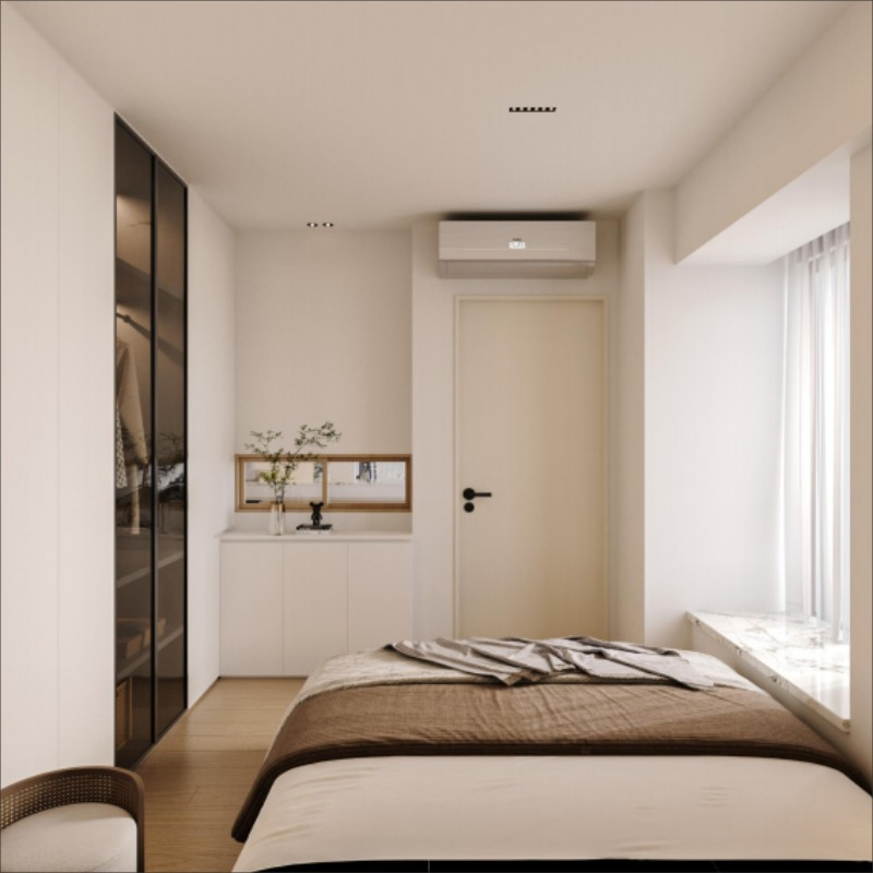 Contemporary PVC Wardrobe Featuring Stylish Glass Doors for Modern Spaces
