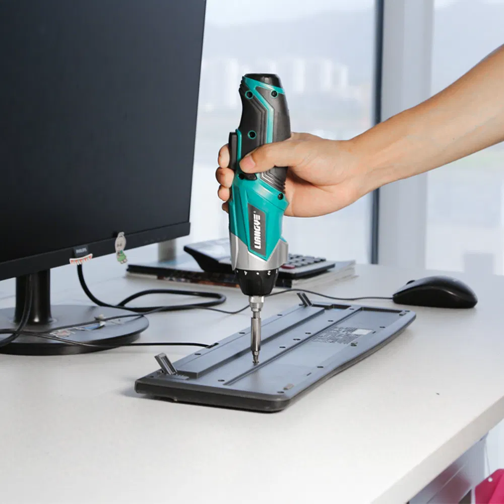 Powerful 4V Lithium-Ion Cordless Screwdriver with Dual-Pivot Design Rechargeable Electric Tool