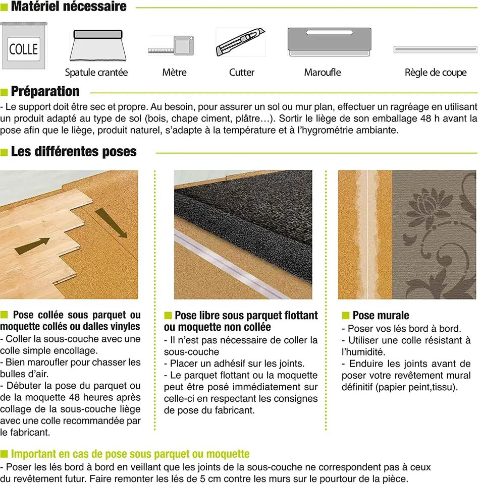 Floor Cork Underlayment 100% Natural Formaldehyde-Free Cork Sheet