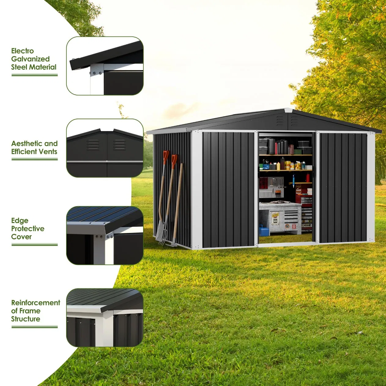 Prefabricated Building Garage Storage Shed Garden Shed