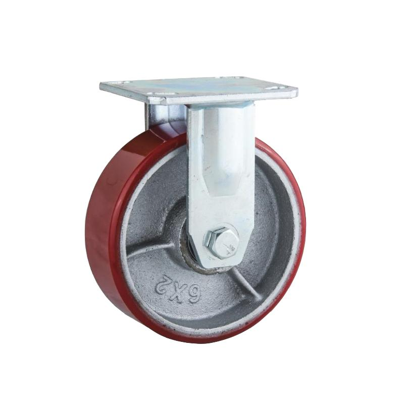 Wholesale Heavy Duty Red PU Iron Core Caster Wheels