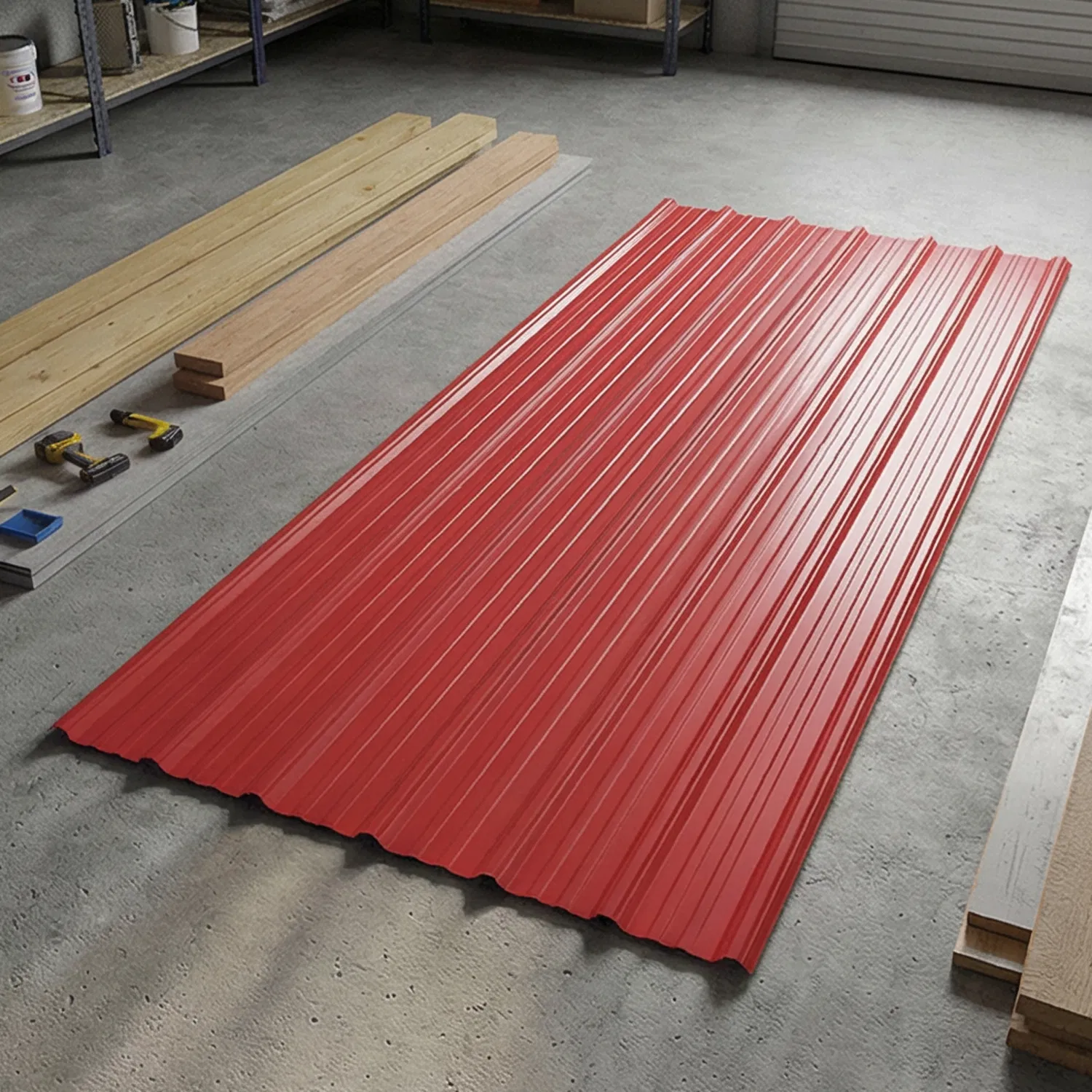 Reflective Zinc-Coated Energy-Efficient Corrugated Roofing Panel with Ralcolor Customization