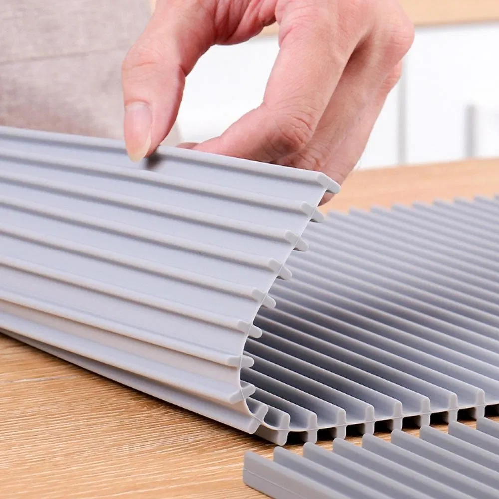 Силиконовый коврик для сушки посуды, складной