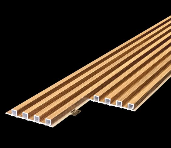 Home Decoration 3D Decorative Wall Cladding Interior WPC Fluted Composite Wall Panels