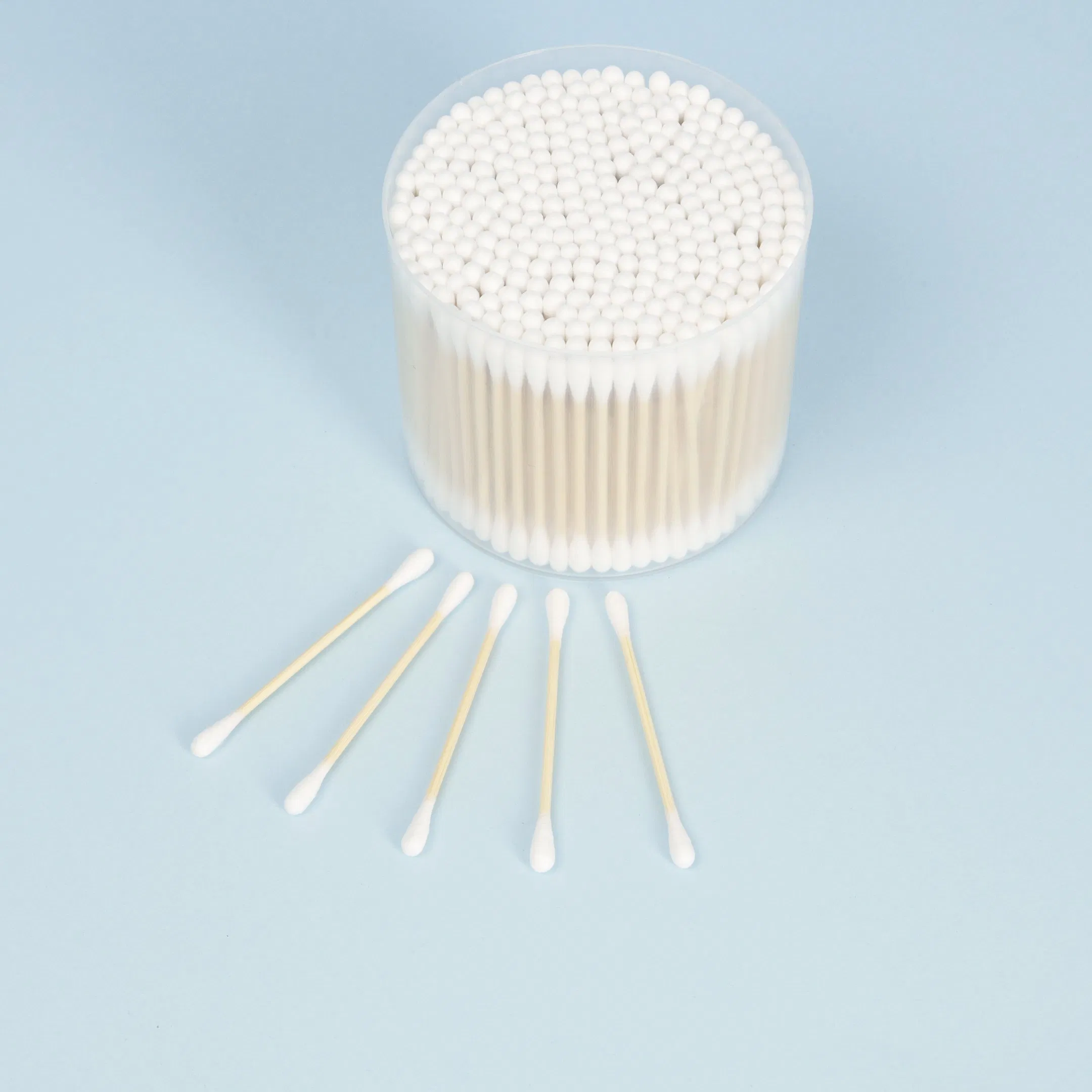 300PCS Environmentally Friendly Bamboo Sticks Cotton Ear Buds Swabs Double Cotton Swabs