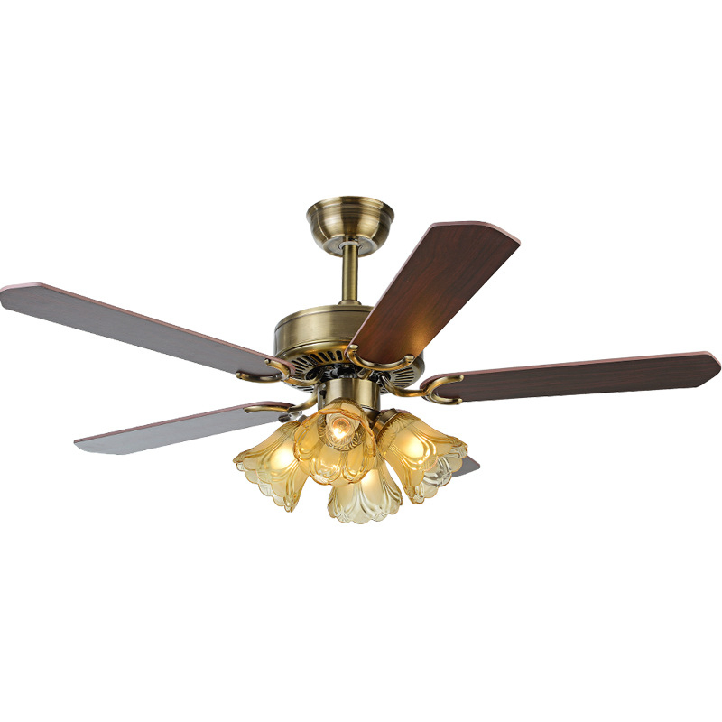 Ceiling Lights Living Room Bedroom Simple Modern Iron Leaf Industrial Style E Fan Lamp