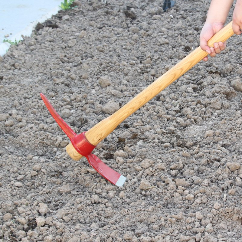 Wooden Handle Production for Pickaxe Tools and Farm Tools Pickaxe