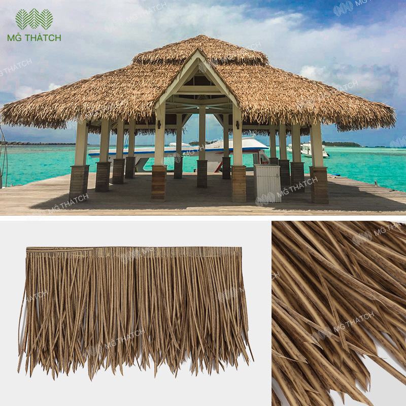 UV Proof Beach Cabin Synthetic Thatched Straw Roof Plastic Fireproof Grass Artificial Thatch China-Wholesale