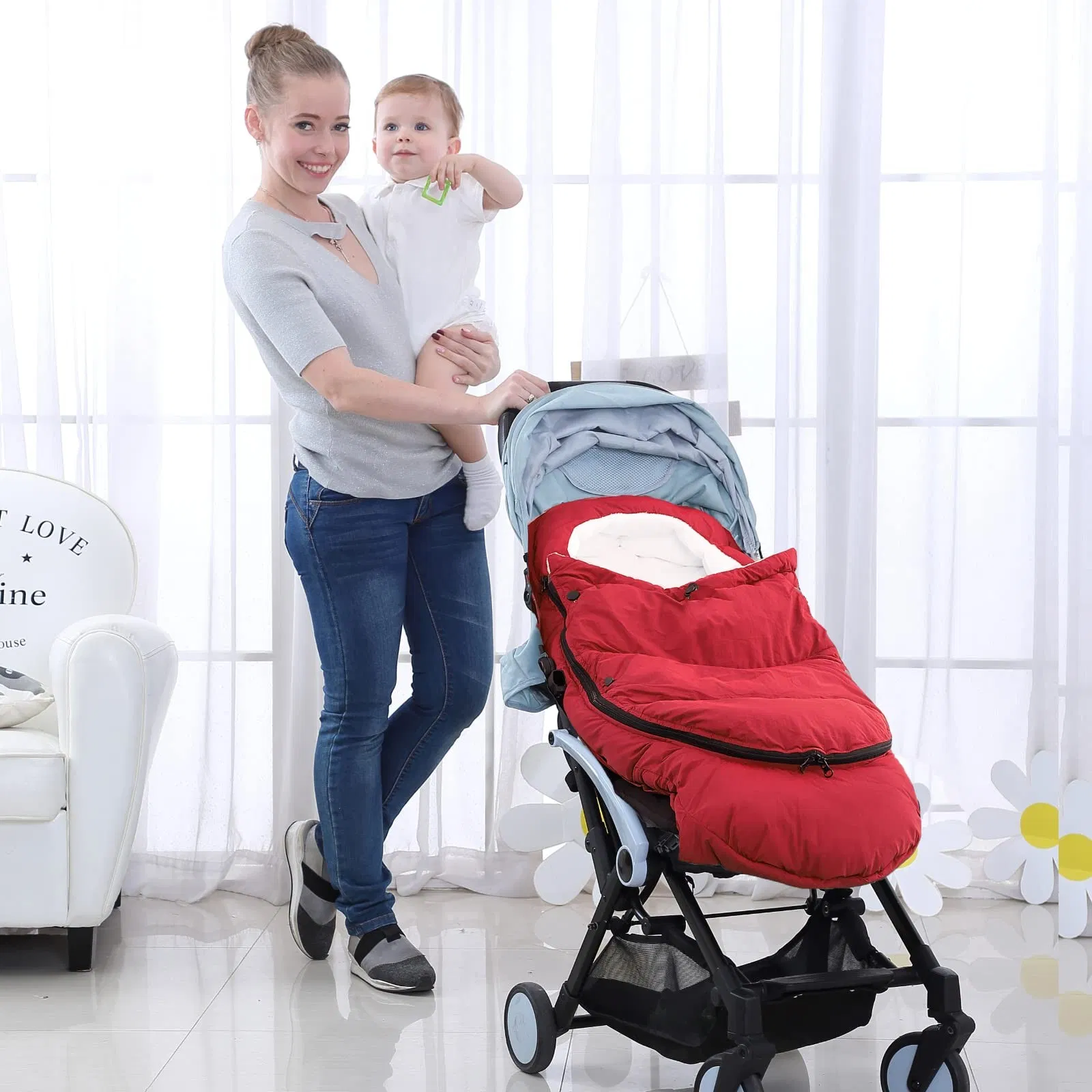 Advanced Thickened Warm Stroller Blanket Toddler Removable Newborn Baby Sleeping Bunting Bag