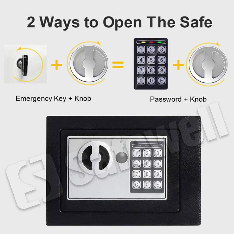 Safewell E0101e Customized Electronic Digital Deposit Home Money Mini Security Safe Box for Sale