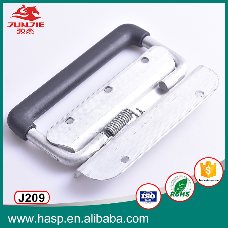 Multi-Functional Aluminum Spring Loaded Handle with Black Plastic Flight Case Handle J209
