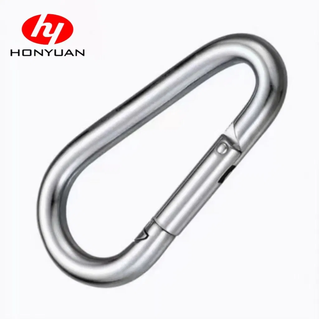 Galvanized Steel Climbing Carabiner Egg Shaped Snap Hook