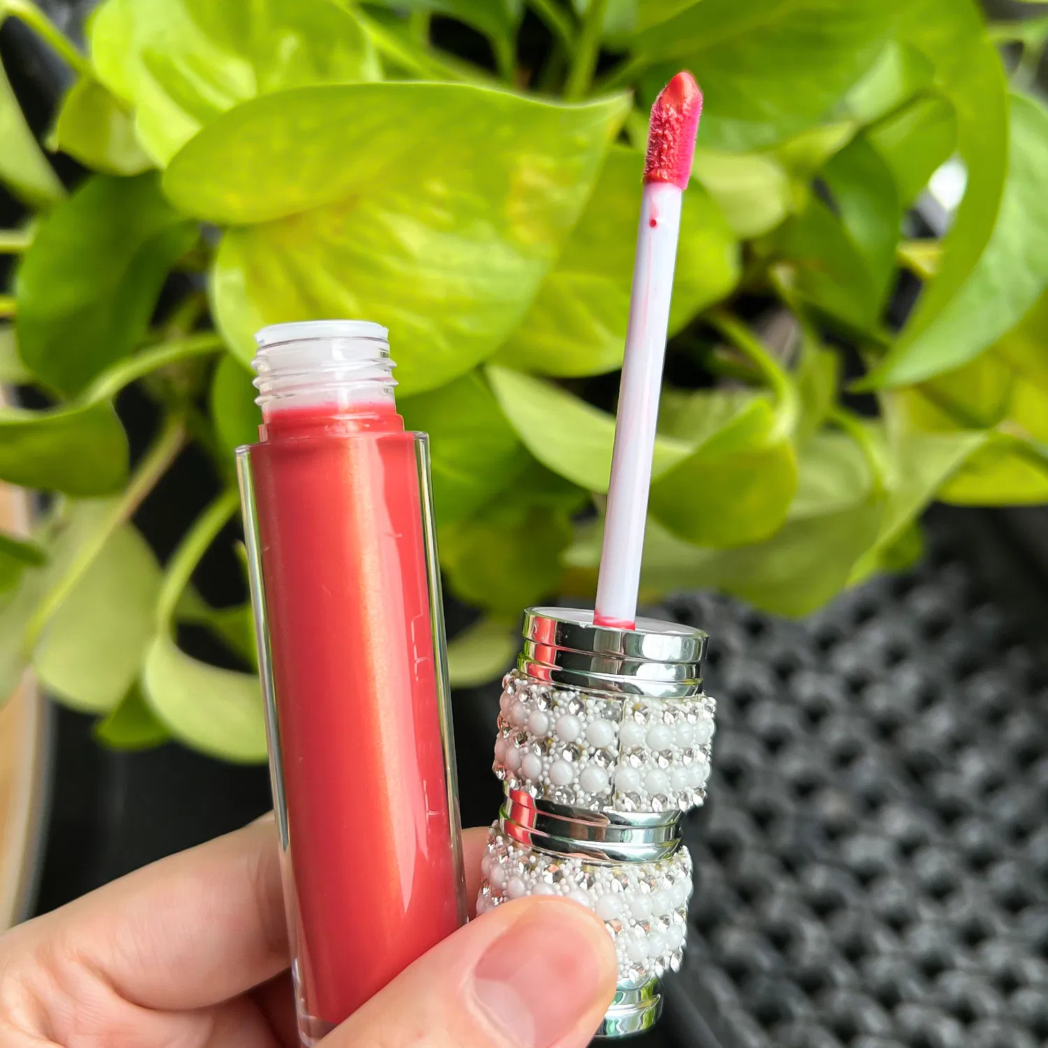 Diamond Pearly Lip Gloss Waterproof Glossy Lipstick Nude Liquid Lip Gloss Vendor