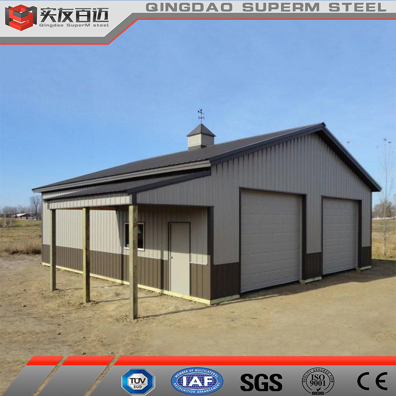 Prefabricated Warehouse Design Prefab Steel Structure Metal Building Kits Car Garage