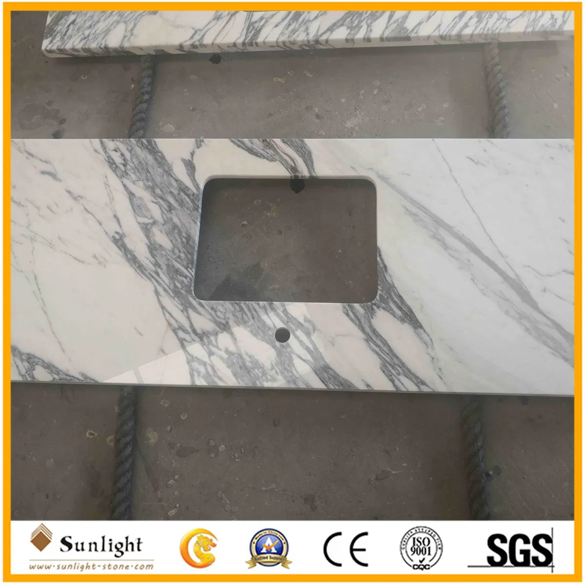 Popular Natural Italy White Arabescato Cervaiole Marble Kitchen Dining Room Countertops
