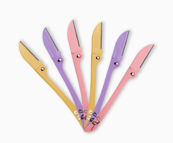 Premium Folding Handle Eyebrow Razor for Precision Trimming