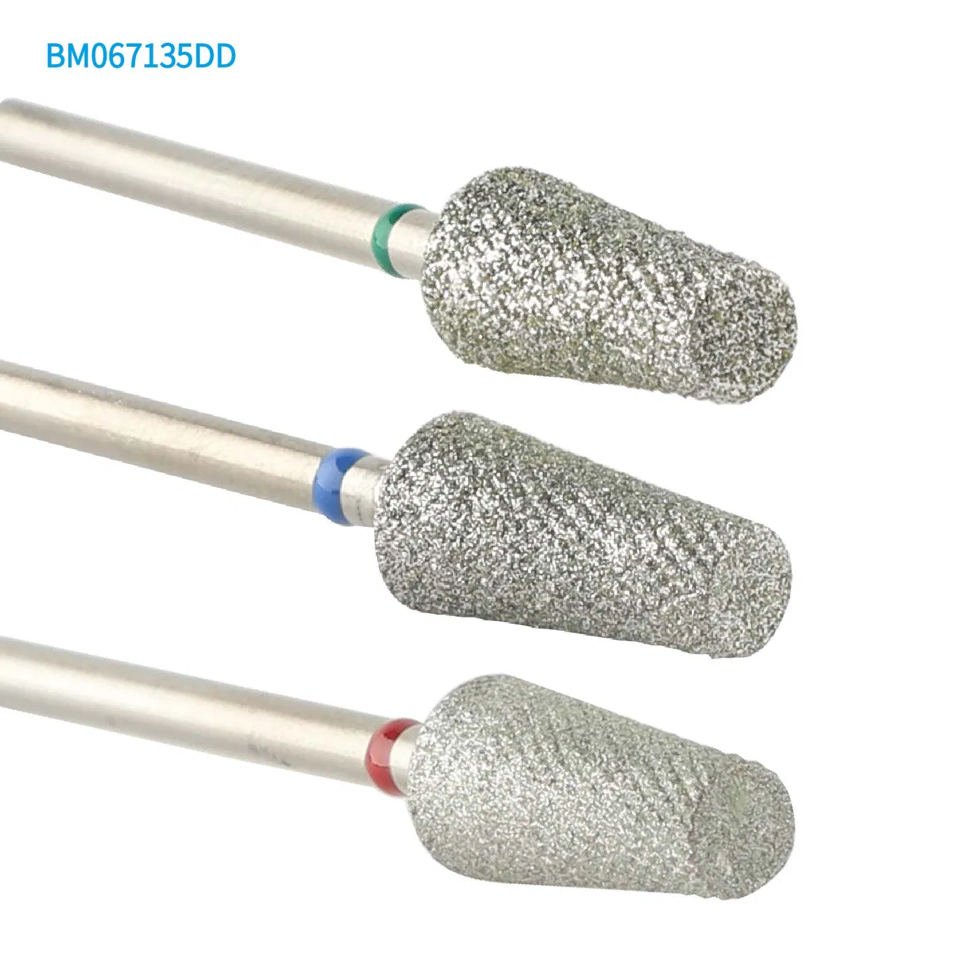 Chip Dust Clogging Free Knurling Head Electroplated Diamond Taper Barrel Nail Drill Bit