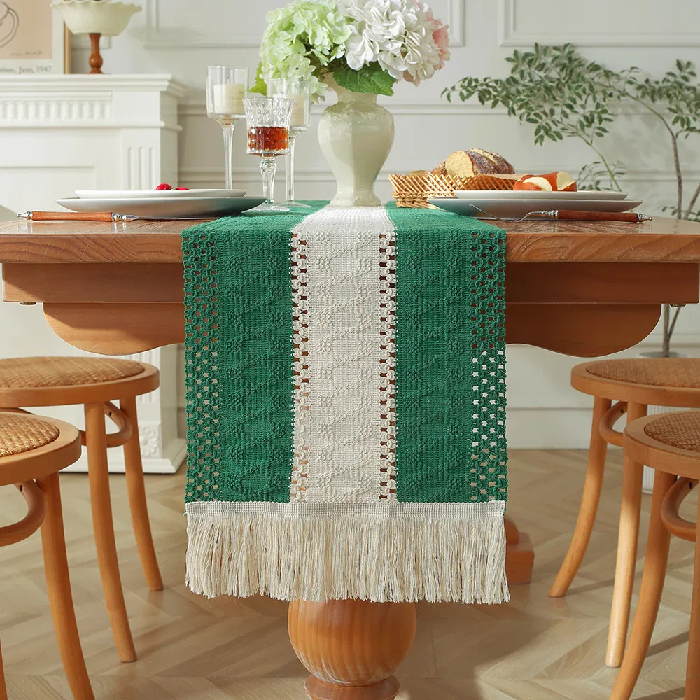 10FT Rustic Wedding Pink Green Ivory Table Runners Bohemian Rustic Wedding Table Decor
