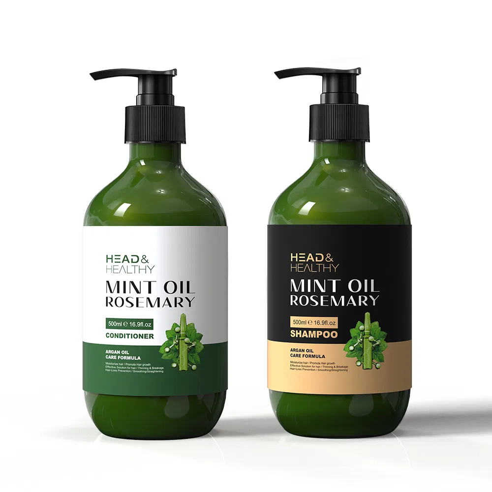 Shihuanuo Rosemary Mint Hair Set: Shampoo, Conditioner, Leave-in Gel, Home Use, Smooth