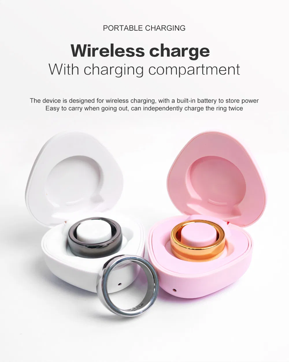 Умное кольцо для здоровья с зарядкой от солнца и Bluetooth